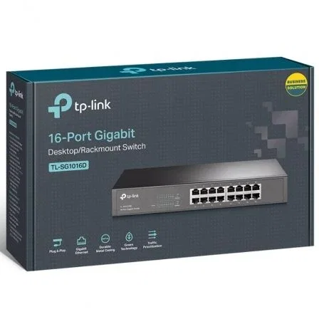 TP-Link TL-SG1016D Switch de 16 puertos Gigabit Ethernet TP-Link TL-SG1016D Switch de 16 puertos Gigabit Ethernet